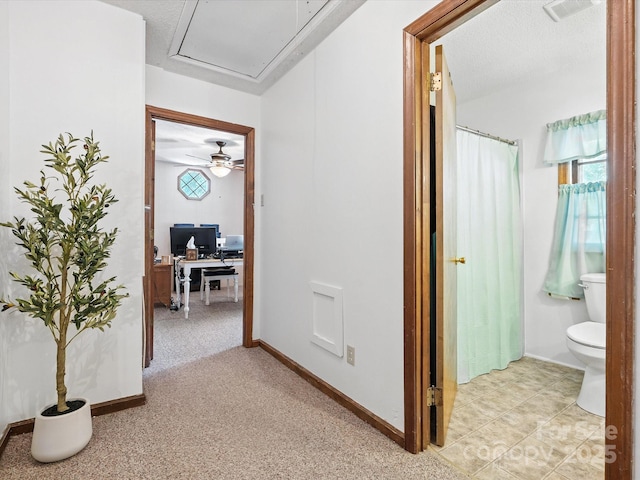 2212 Jb Denton Rd, Lancaster, SC 29720 - hallway with a desk and plenty of natural light