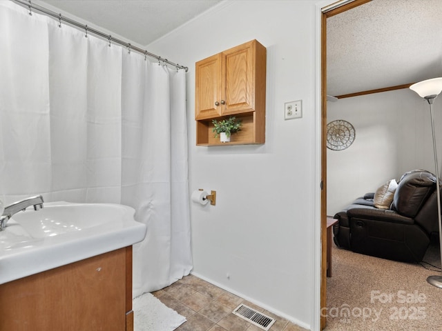 2212 Jb Denton Rd, Lancaster, SC 29720 - bathroom with vanity and crown molding