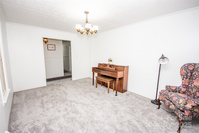 224 Mountain View Rd, Statesville, NC 28625 - living area with a chandelier and carpet flooring