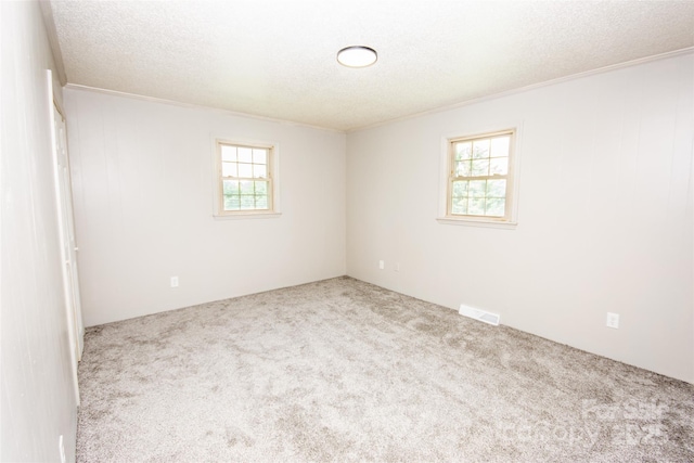 224 Mountain View Rd, Statesville, NC 28625 - empty room with healthy amount of natural light, ornamental molding, carpet, and a textured ceiling