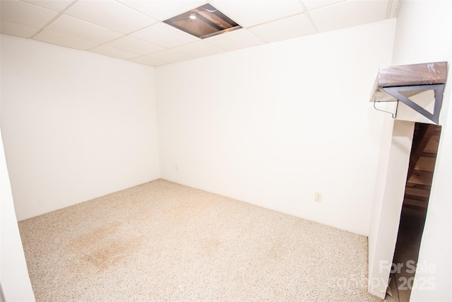 224 Mountain View Rd, Statesville, NC 28625 - basement featuring carpet and a drop ceiling