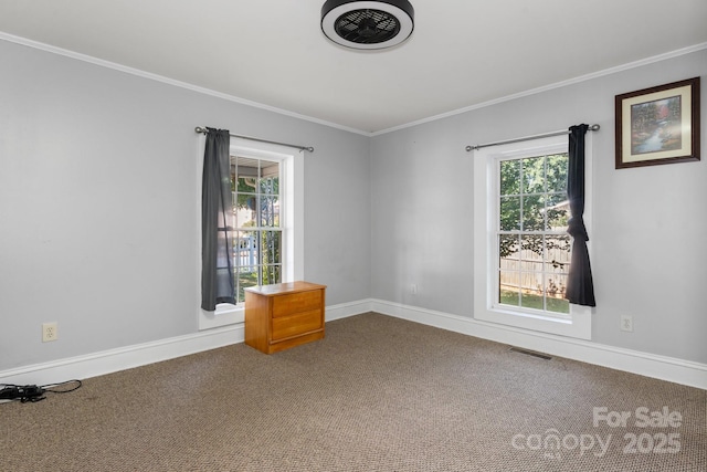 1302 1st Ave NW, Hickory, NC 28601 - carpeted spare room with healthy amount of natural light and crown molding