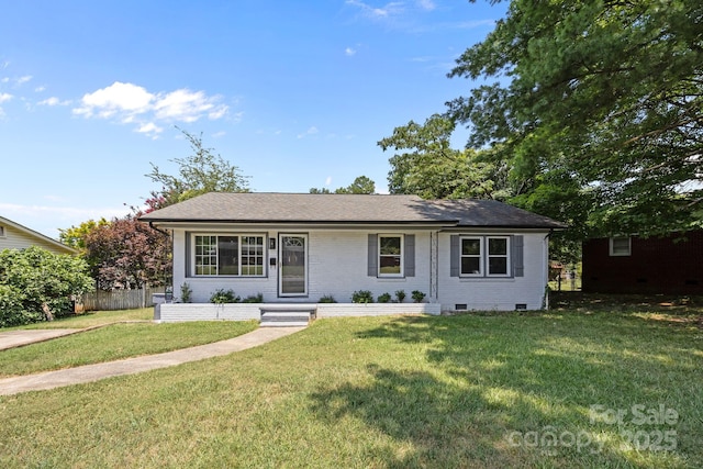 3422 Dublin Rd, Charlotte, NC 28208 - view of front of property featuring a front lawn, crawl space, and brick siding