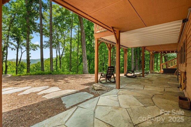 492 Henry Mountain Rd, Brevard, NC 28712 - view of patio featuring a mountain view