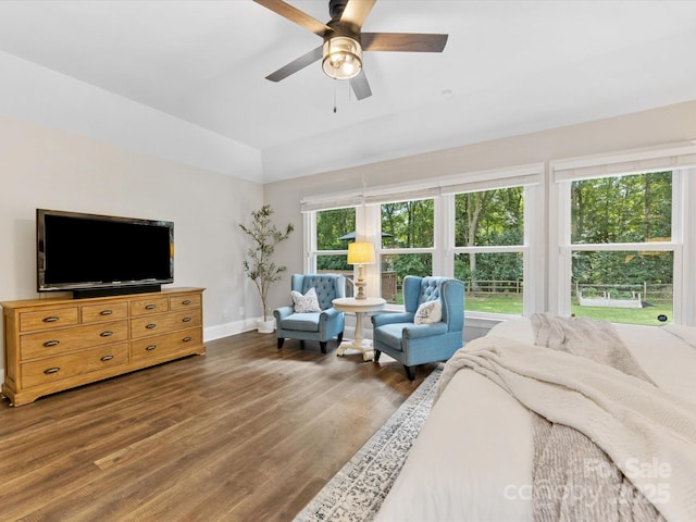10527 Breamore Dr, Charlotte, NC 28270 - bedroom featuring wood finished floors and ceiling fan