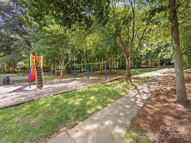 10527 Breamore Dr, Charlotte, NC 28270 - community jungle gym featuring a lawn
