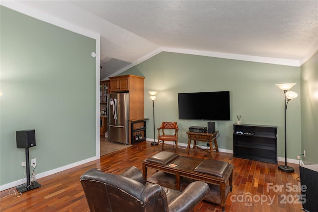 18 Peaceful Valley Ln, Flat Rock, NC 28731 - living room with dark wood-style floors and vaulted ceiling