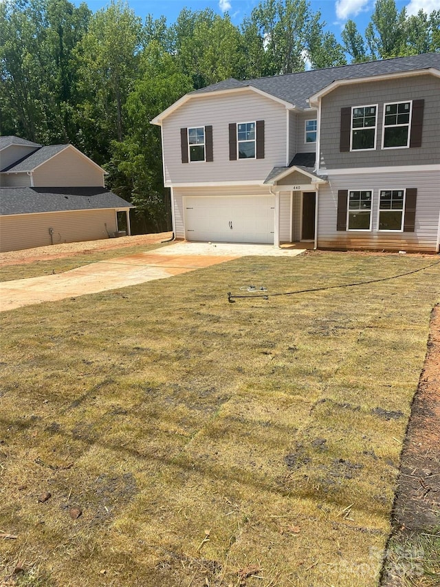 440 Phifer Rd, Kings Mountain, NC 28086 - view of front of home featuring an attached garage, concrete driveway, and a front yard