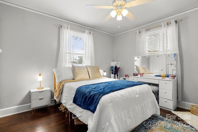 305 E Marion St, Kershaw, SC 29067 - bedroom featuring wood finished floors, crown molding, and a ceiling fan