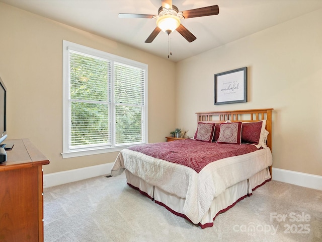 8407 Rolling Fields Rd, Mint Hill, NC 28227 - bedroom with carpet and ceiling fan