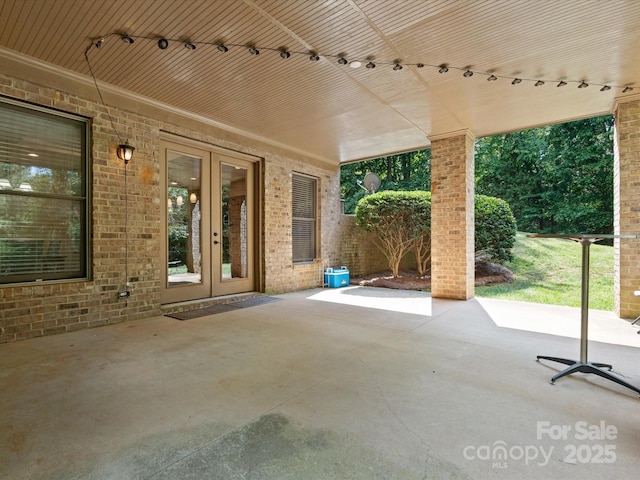 8407 Rolling Fields Rd, Mint Hill, NC 28227 - view of patio featuring french doors
