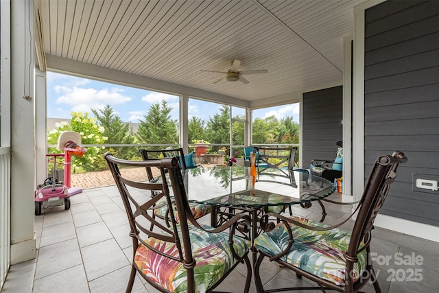 7025 Overjoyed Xing, Charlotte, NC 28215 - view of patio featuring ceiling fan