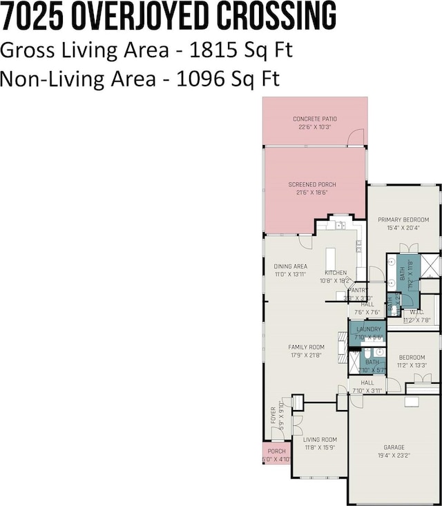 7025 Overjoyed Xing, Charlotte, NC 28215 - view of floor plan / room layout
