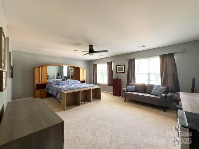 3236 Wicklow Ln, Clover, SC 29710 - bedroom with light carpet and ceiling fan