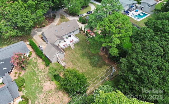427 Lansdowne Rd, Charlotte, NC 28270 - aerial view of residential area featuring a pool
