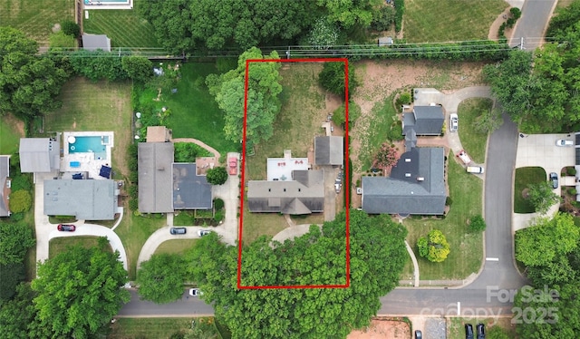 427 Lansdowne Rd, Charlotte, NC 28270 - aerial overview of property's location featuring property boundaries highlighted