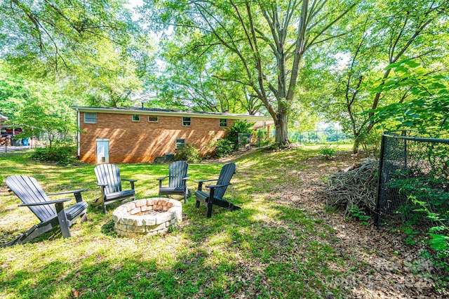 464 23rd Avenue Dr NE, Hickory, NC 28601 - view of yard with an outdoor fire pit
