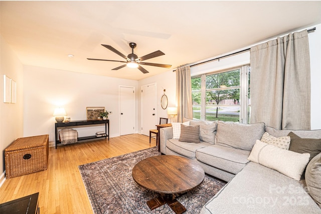 464 23rd Avenue Dr NE, Hickory, NC 28601 - living room featuring hardwood / wood-style floors and a ceiling fan
