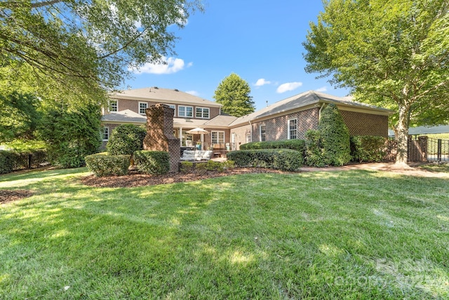 200 Galey Rdg, Cramerton, NC 28032 - view of front of property featuring brick siding and a front yard