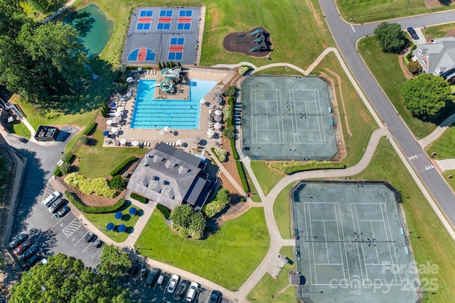 200 Galey Rdg, Cramerton, NC 28032 - drone / aerial view of a pool