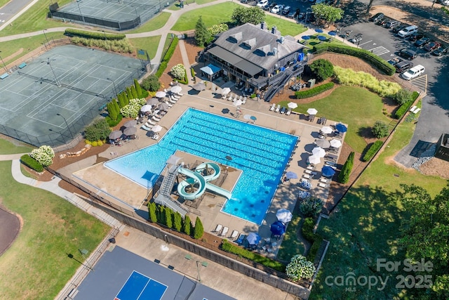200 Galey Rdg, Cramerton, NC 28032 - aerial overview of property's location featuring a pool area