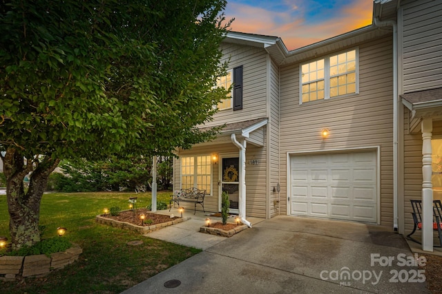 181 Farington Cir, Fletcher, NC 28732 - view of front of property featuring a garage, a front yard, and driveway