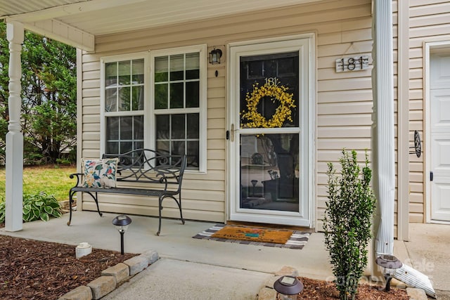 181 Farington Cir, Fletcher, NC 28732 - doorway to property featuring a porch