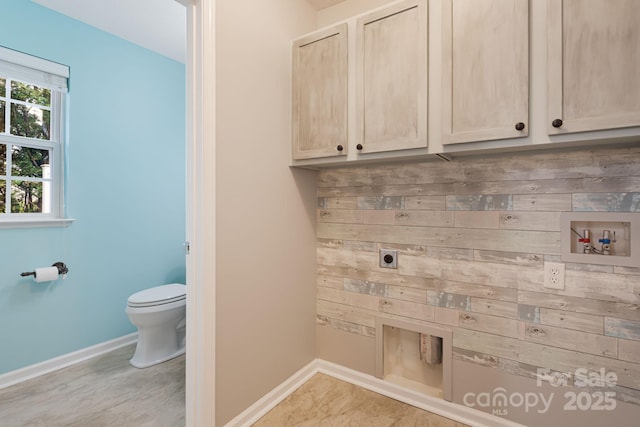 181 Farington Cir, Fletcher, NC 28732 - laundry area featuring electric dryer hookup, hookup for a washing machine, and cabinet space