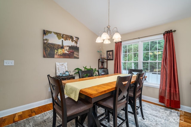 515 E Carpenter St, Maiden, NC 28650 - dining area featuring a chandelier, light wood-style flooring, and lofted ceiling
