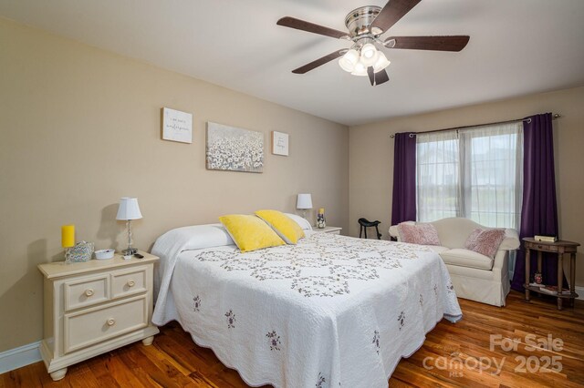 515 E Carpenter St, Maiden, NC 28650 - bedroom with wood finished floors and a ceiling fan