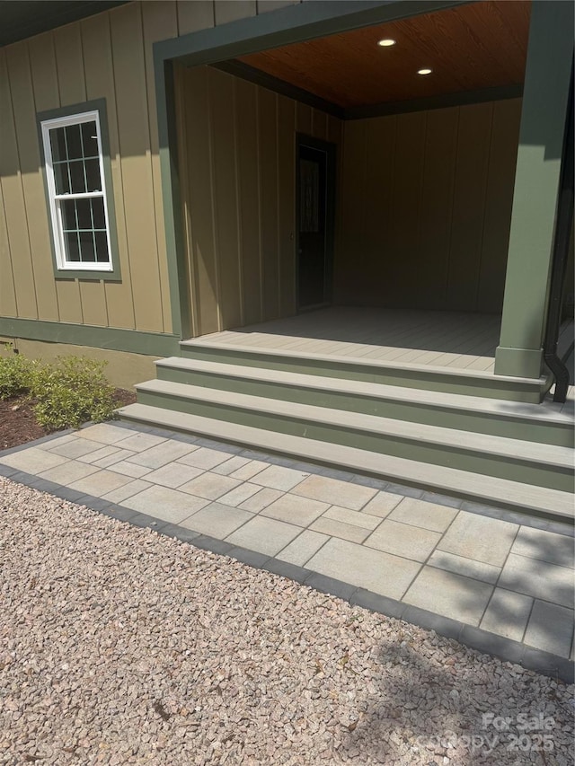 7187 Sherrills Ford Rd, Sherrills Ford, NC 28673 - property entrance featuring board and batten siding