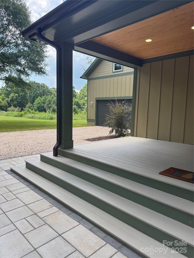 7187 Sherrills Ford Rd, Sherrills Ford, NC 28673 - view of patio / terrace featuring a garage