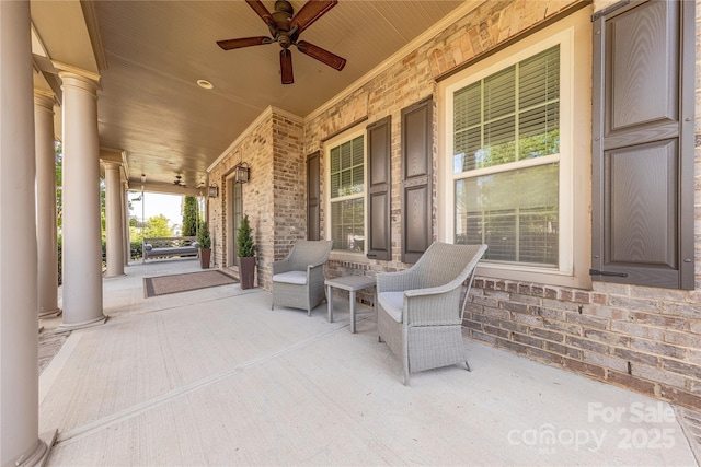 5266 Meadowcroft Way, Fort Mill, SC 29708 - porch featuring a ceiling fan
