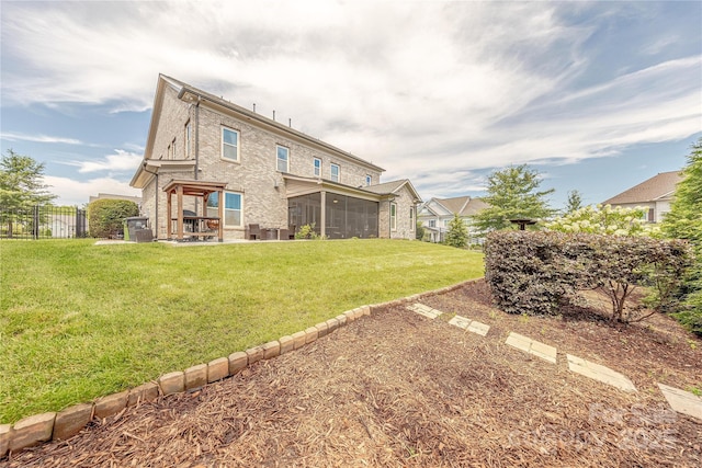5266 Meadowcroft Way, Fort Mill, SC 29708 - back of house featuring a sunroom and a patio area