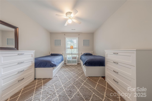 2836 Providence Spring Ln, Charlotte, NC 28270 - carpeted bedroom with a ceiling fan