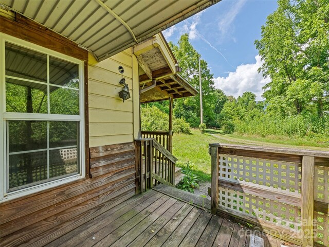 55 Shook St, Clyde, NC 28721 - wooden deck featuring a yard