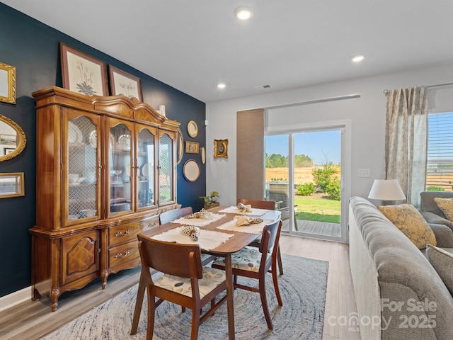4170 County Down Ave, Kannapolis, NC 28081 - dining room with light wood-style flooring, healthy amount of natural light, and recessed lighting