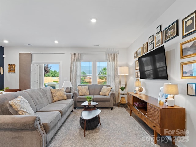 4170 County Down Ave, Kannapolis, NC 28081 - living area featuring wood finished floors and recessed lighting