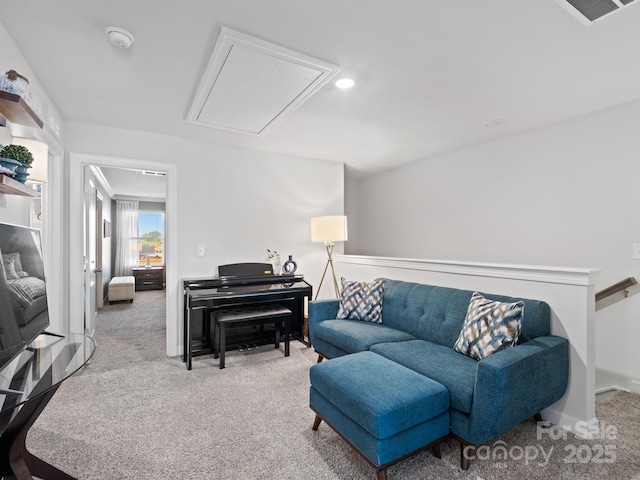 4170 County Down Ave, Kannapolis, NC 28081 - living area with attic access and carpet