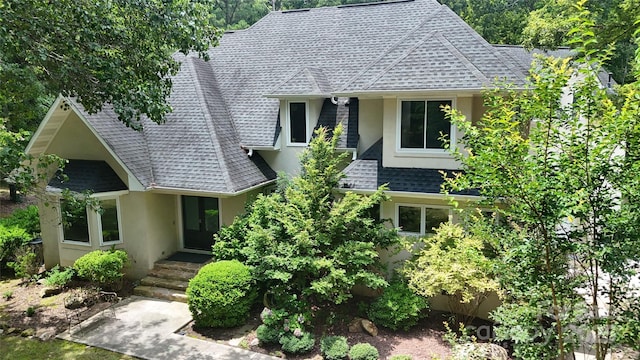 1802 Walden Pond Ln, Waxhaw, NC 28173 - view of front of house with roof with shingles and stucco siding