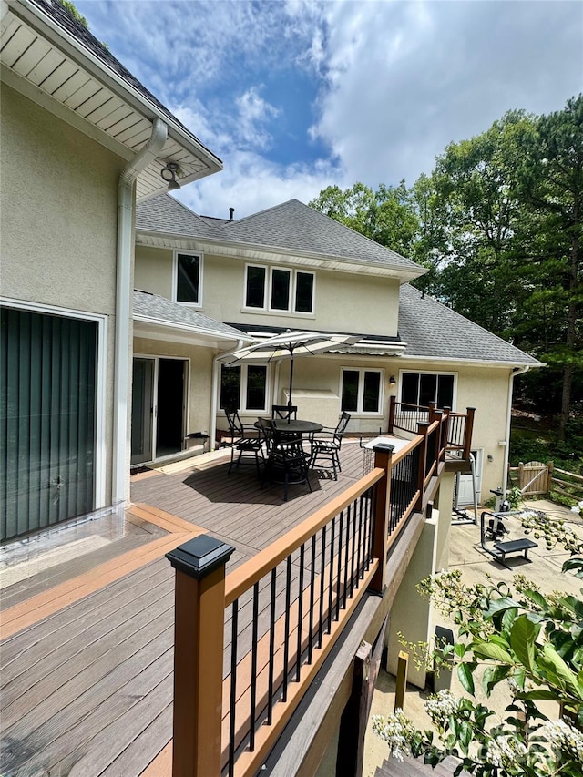 1802 Walden Pond Ln, Waxhaw, NC 28173 - wooden deck featuring outdoor dining space