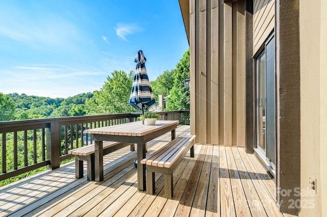153 Country Ridge Rd, Laurel Park, NC 28739 - wooden deck featuring outdoor dining space