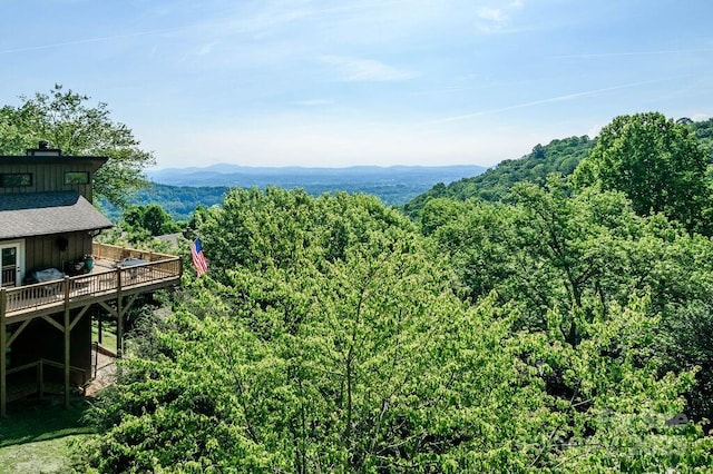 153 Country Ridge Rd, Laurel Park, NC 28739 - view of mountain background featuring a heavily wooded area