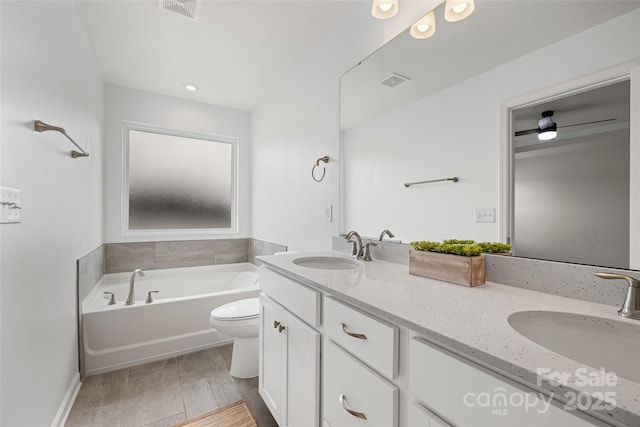 15626 Little Bluestem St, Charlotte, NC 28278 - bathroom featuring double vanity and a bath