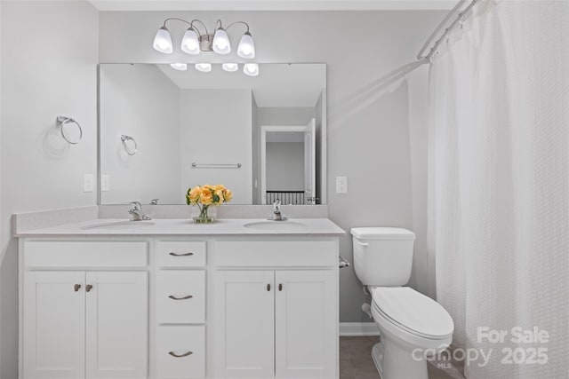15626 Little Bluestem St, Charlotte, NC 28278 - bathroom with toilet and double vanity
