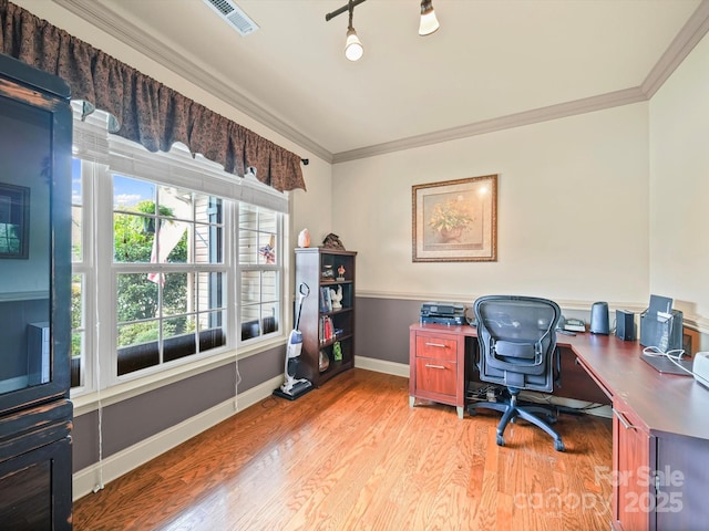 109 Dewfield Ln, Boiling Springs, SC 29316 - office with crown molding and light wood-style floors