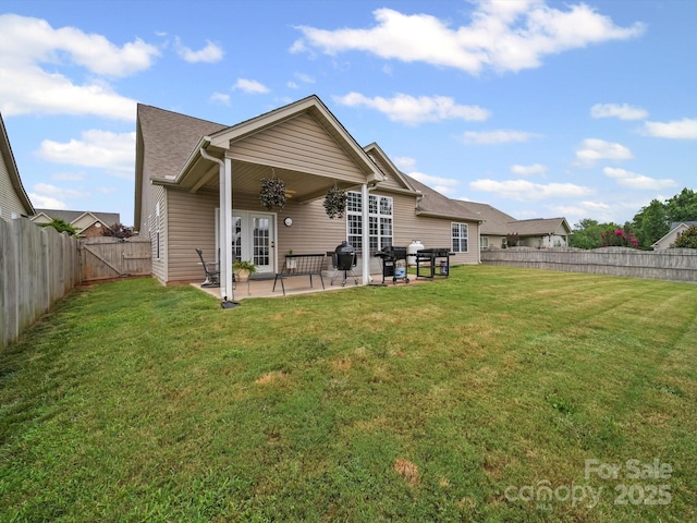 109 Dewfield Ln, Boiling Springs, SC 29316 - rear view of house featuring french doors, a fenced backyard, and a patio area