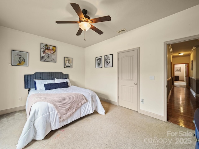 109 Dewfield Ln, Boiling Springs, SC 29316 - bedroom featuring attic access, carpet flooring, and ceiling fan