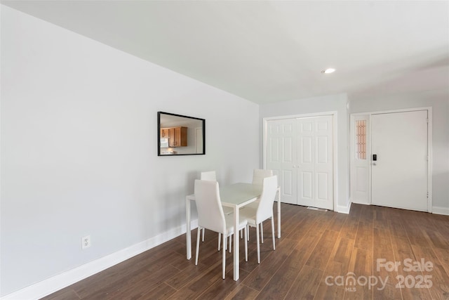 718 E Maple Ave, Gastonia, NC 28054 - dining area with wood finished floors and recessed lighting