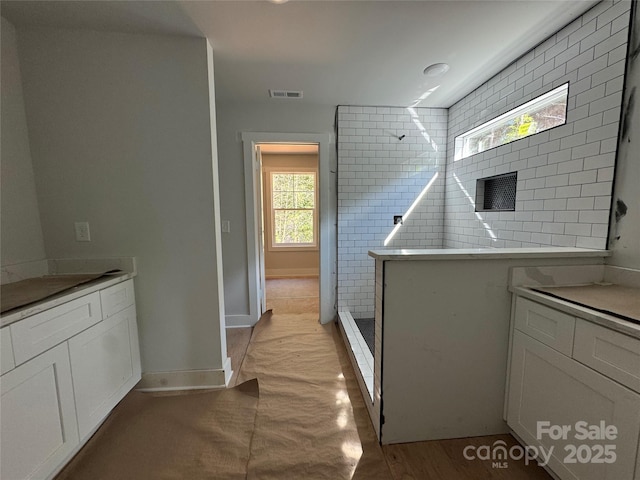 617 Autumnlight Dr, Salisbury, NC 28147 - bathroom with walk in shower and vanity